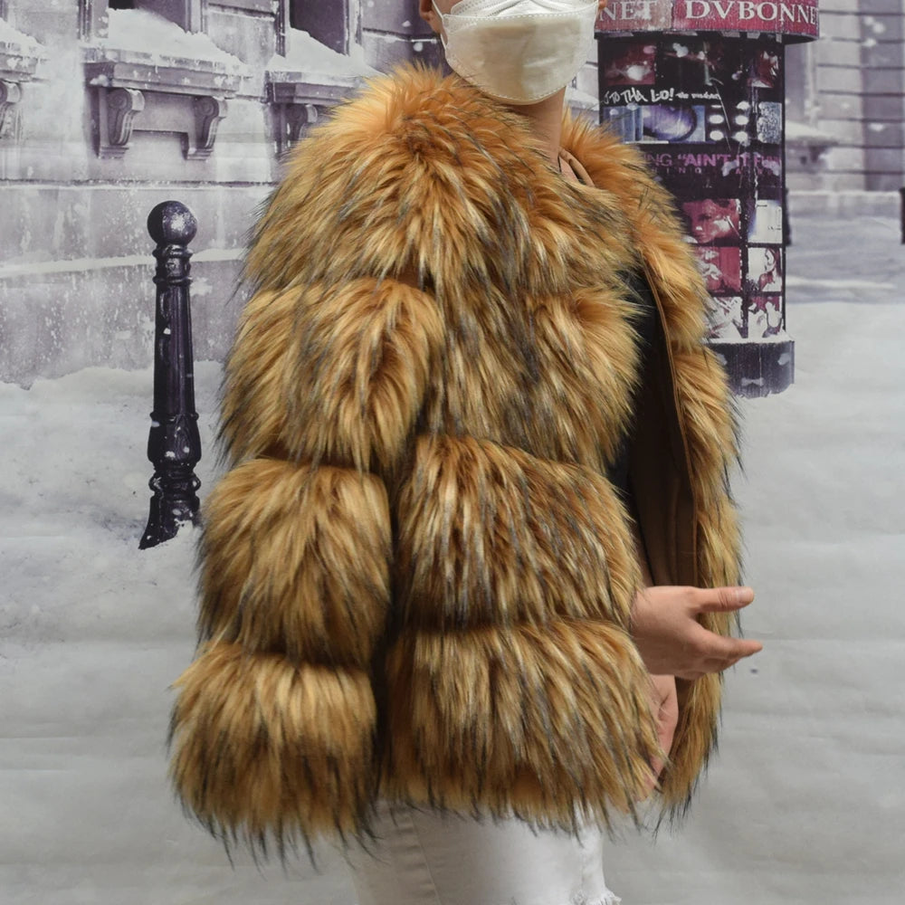 Fox Faux Fur Coat