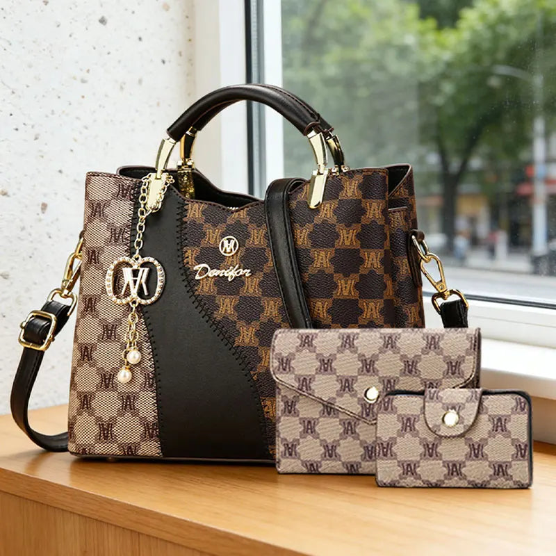 Luxury Versatile 3-Piece Set, Shoulder and Crossbody Bags