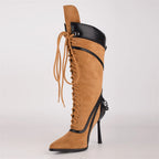 Mid-Calf Stiletto High Heel  Boots