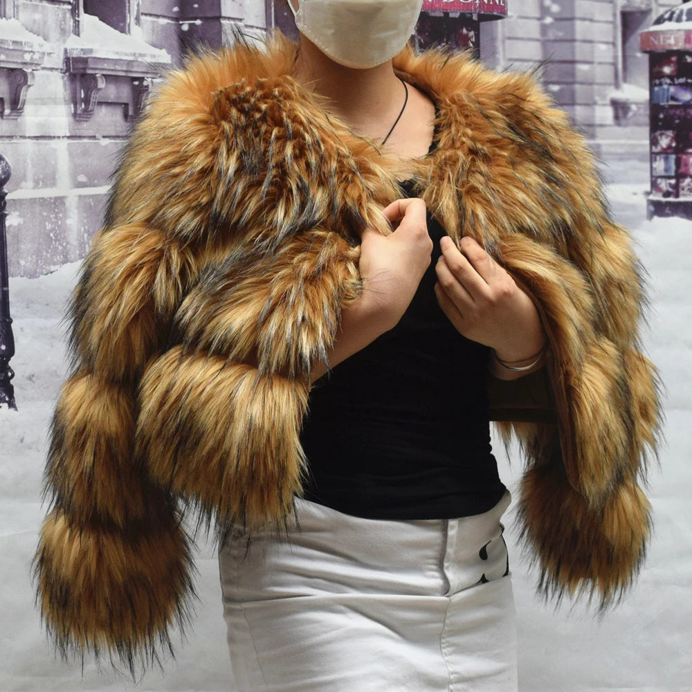 Fox Faux Fur Coat