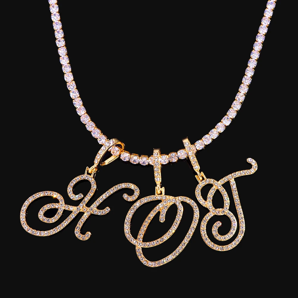 Cursive Intial Name Necklace