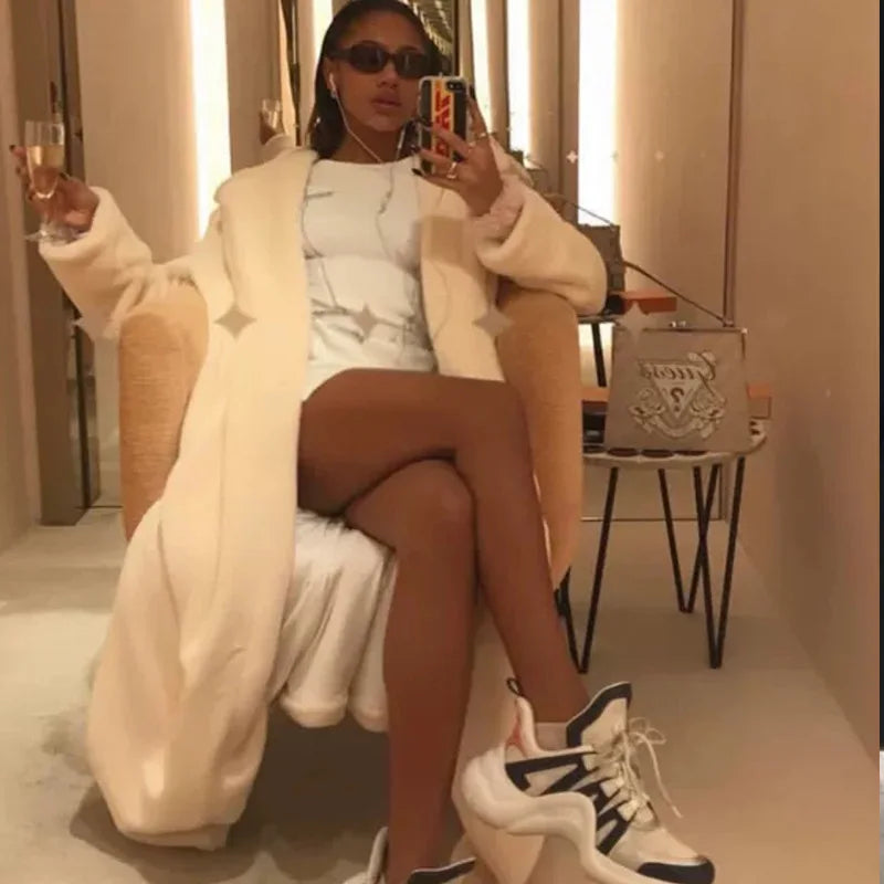 Faux Rabbit Fur Coat