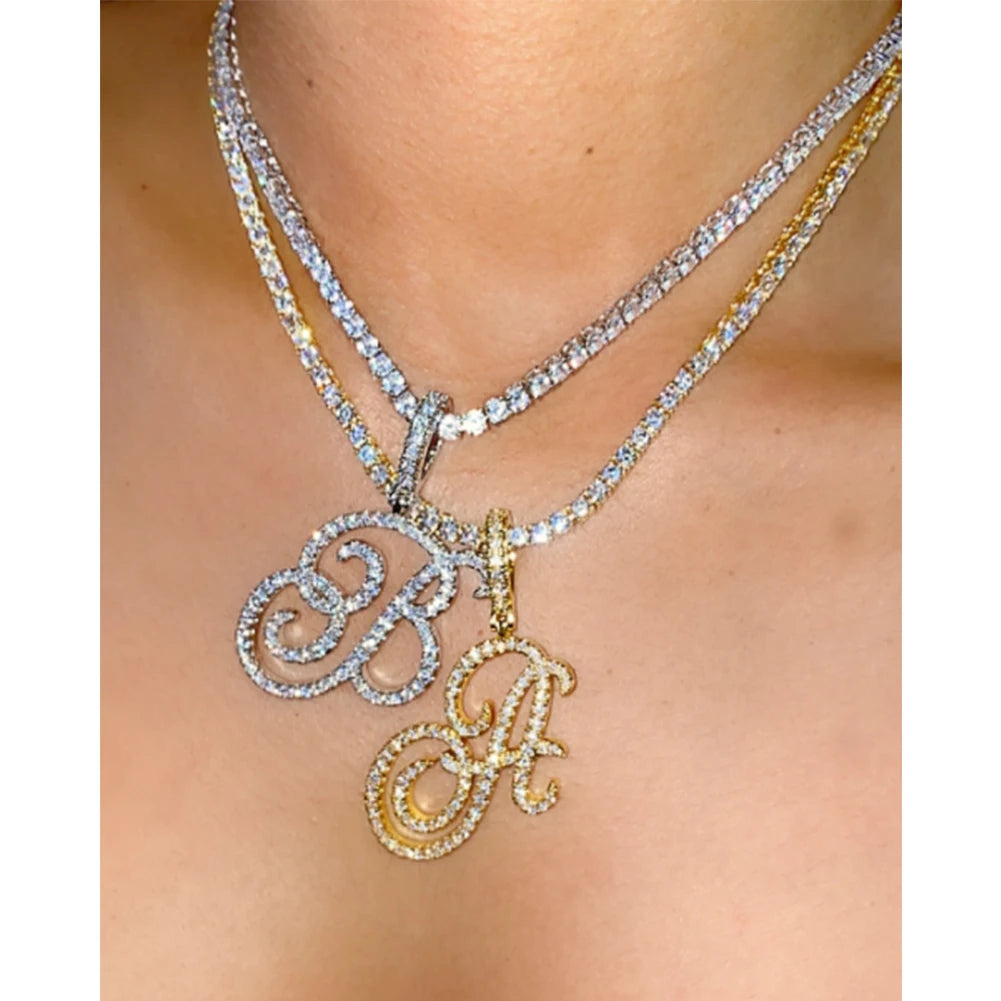 Cursive Intial Name Necklace