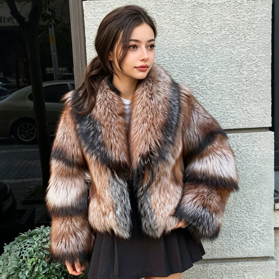 Golden Fox Fur Coat