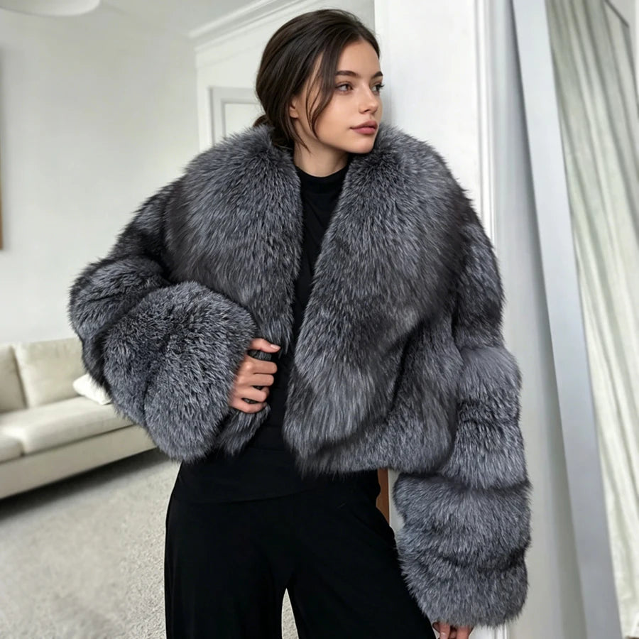 Golden Fox Fur Coat