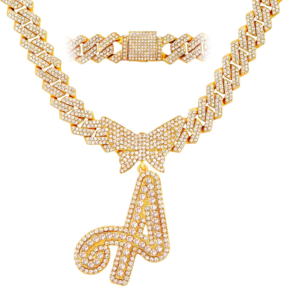 Butterfly Pendant Cuban Chain