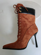Mid-Calf Stiletto High Heel  Boots