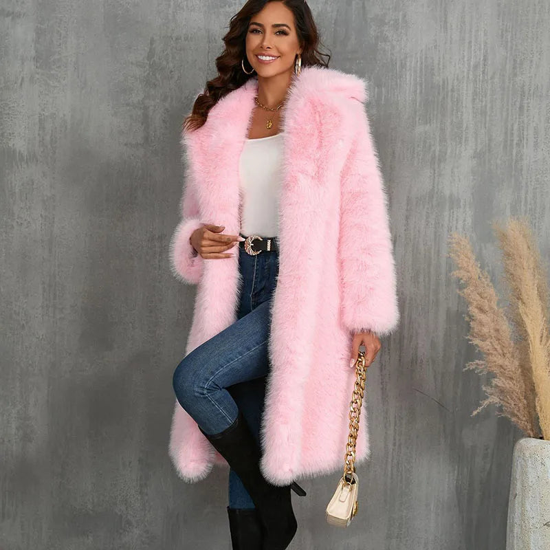 Faux Fox Fur Coat