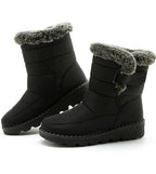 Waterproof Snow Boots With Fur
