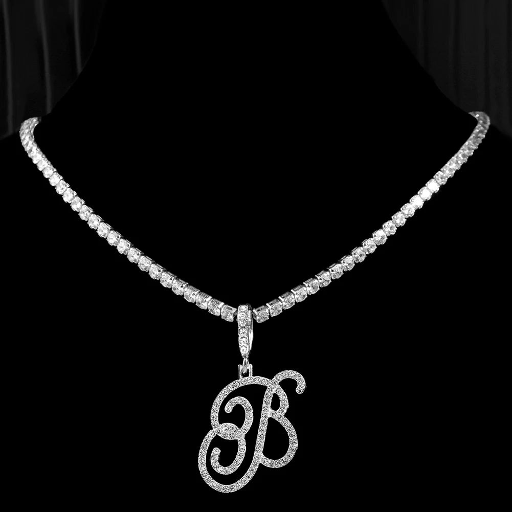 Cursive Intial Name Necklace