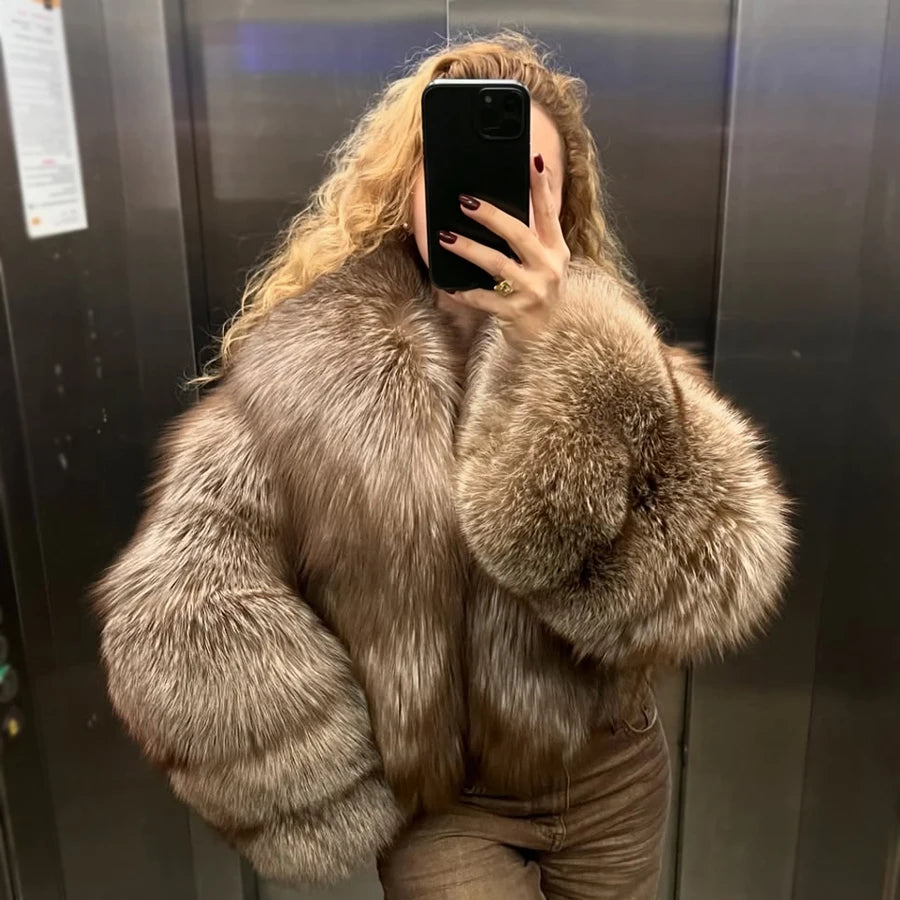 Golden Fox Fur Coat