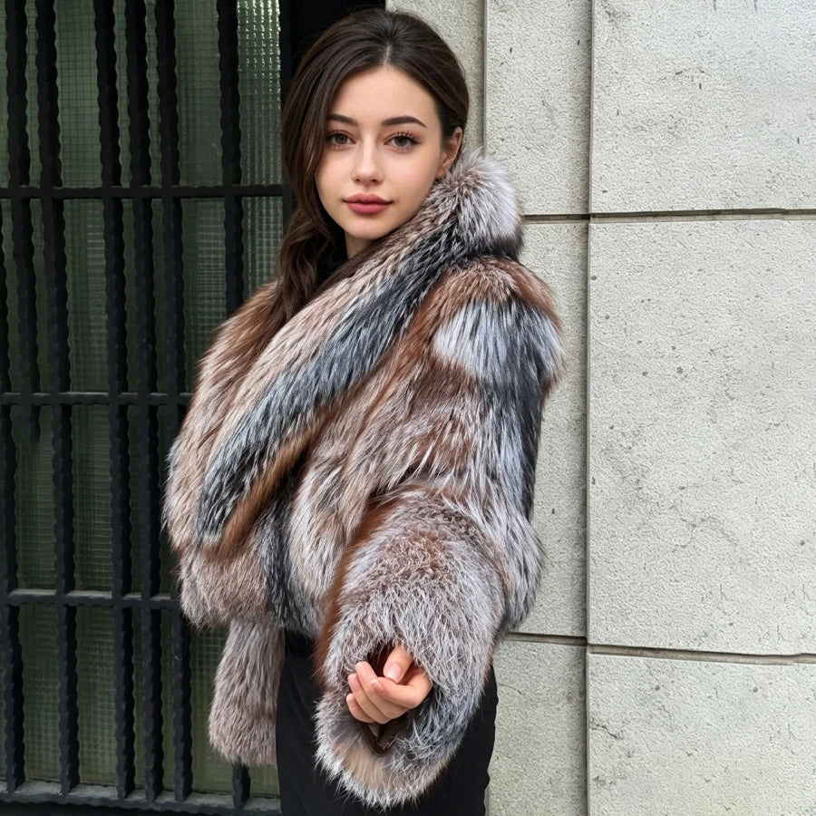 Golden Fox Fur Coat