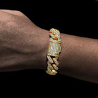 Hip Hop Jewelry 10/12/14/15/20mm CZ Cuban Link Necklace For Men Miami Bling Iced Out Prong Cuban Link Chain Party Gift
