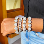 Iced Out Pink Cuban Bracelet