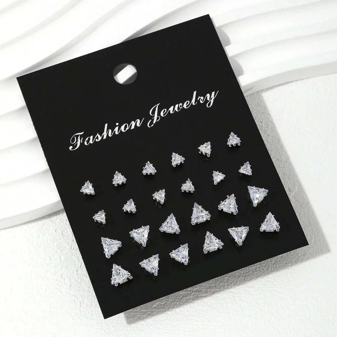 12 Pairs Of Luxurious Zirconia  Earrings