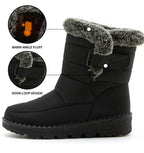 Waterproof Snow Boots With Fur