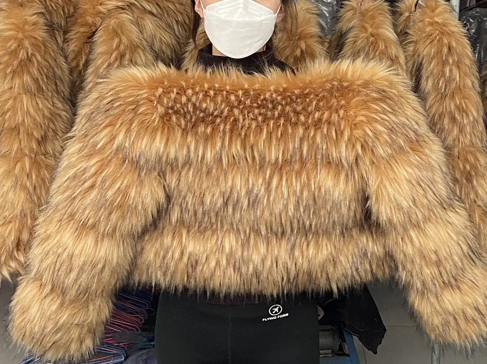 Fox Faux Fur Coat