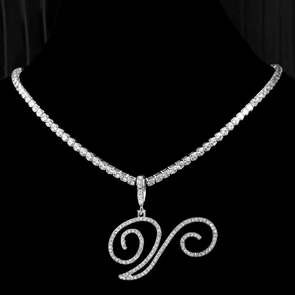 Cursive Intial Name Necklace