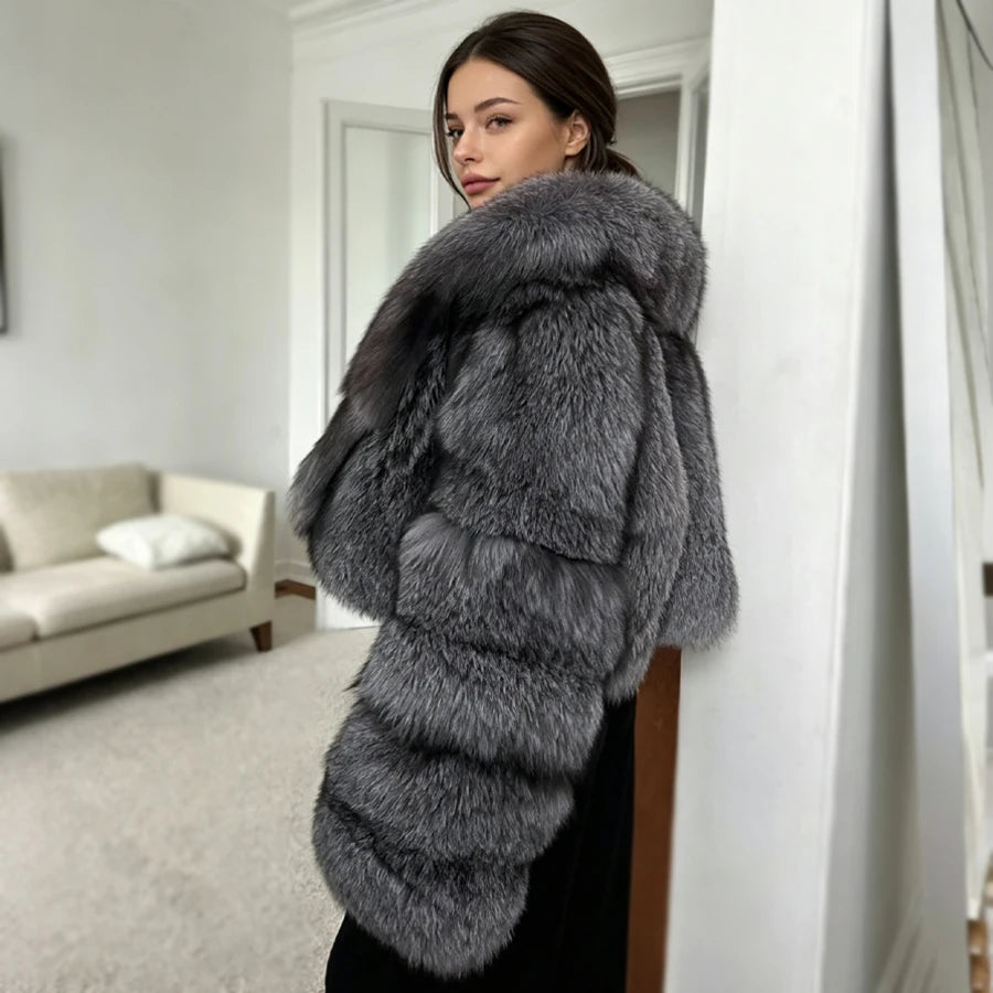Golden Fox Fur Coat