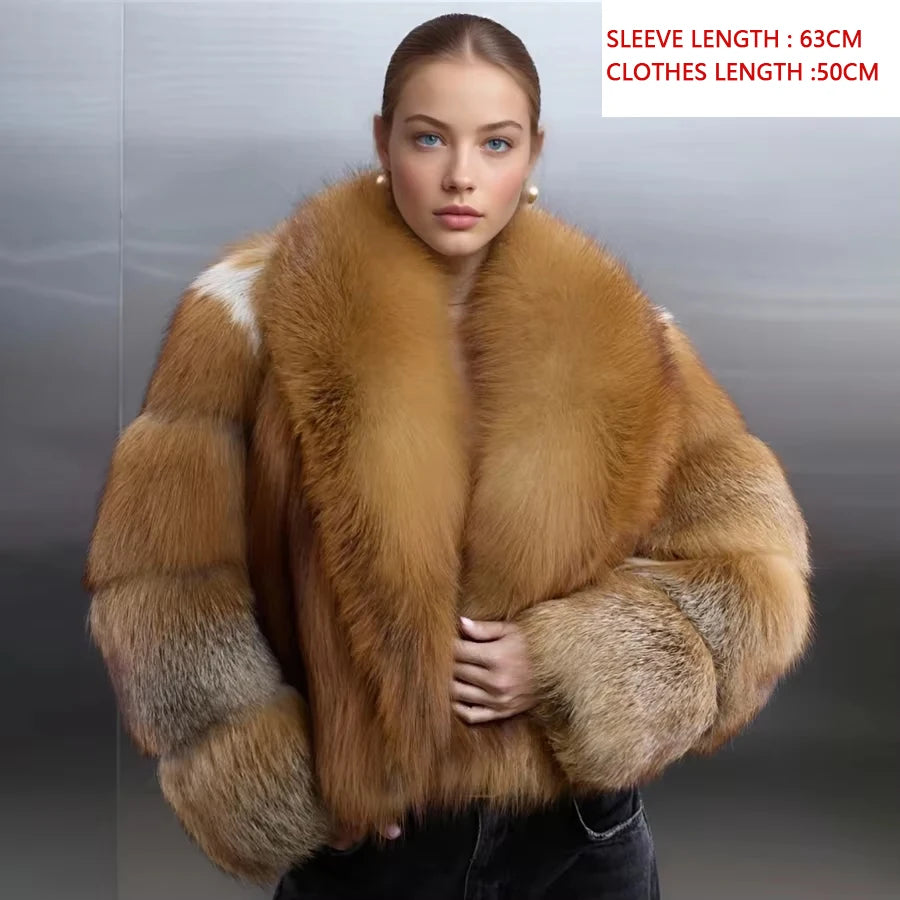 Golden Fox Fur Coat