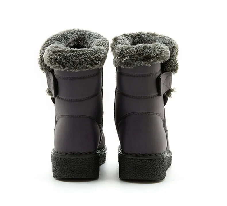 Waterproof Snow Boots With Fur