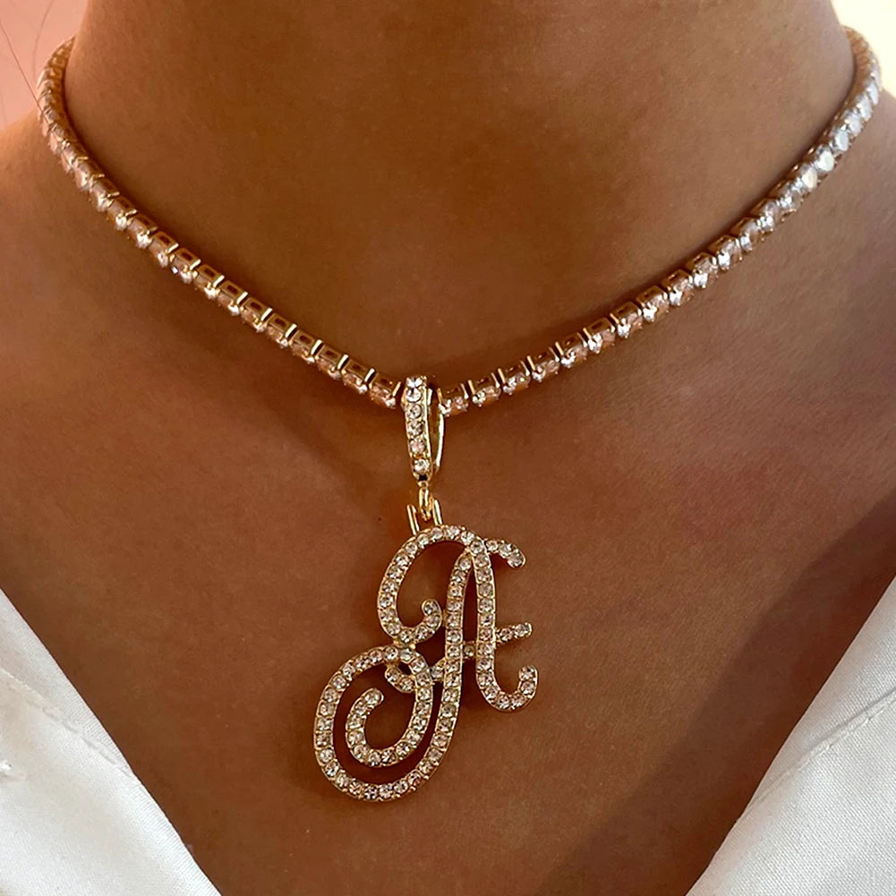 Cursive Intial Name Necklace