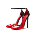 One Line Buckled Hollow Heels