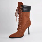 Mid-Calf Stiletto High Heel  Boots