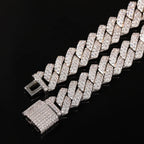 Hip Hop Jewelry 10/12/14/15/20mm CZ Cuban Link Necklace For Men Miami Bling Iced Out Prong Cuban Link Chain Party Gift