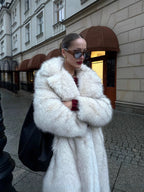 Extended Faux Fur Coat