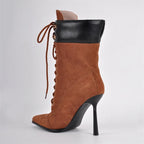 Mid-Calf Stiletto High Heel  Boots