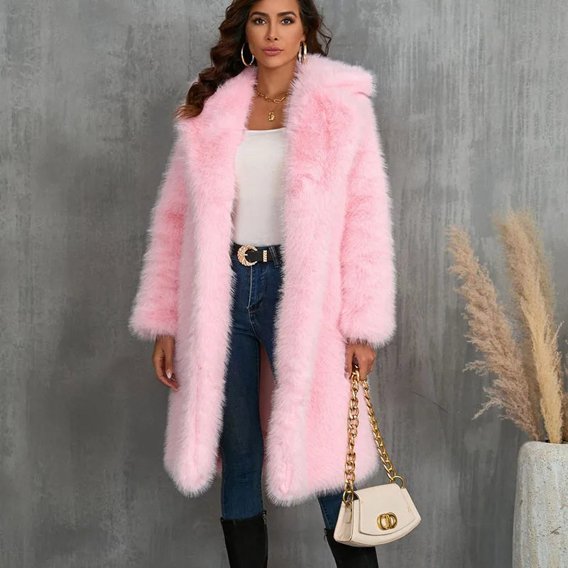 Faux Fox Fur Coat