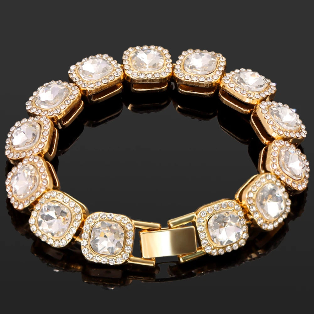 Iced Out Pink Cuban Bracelet