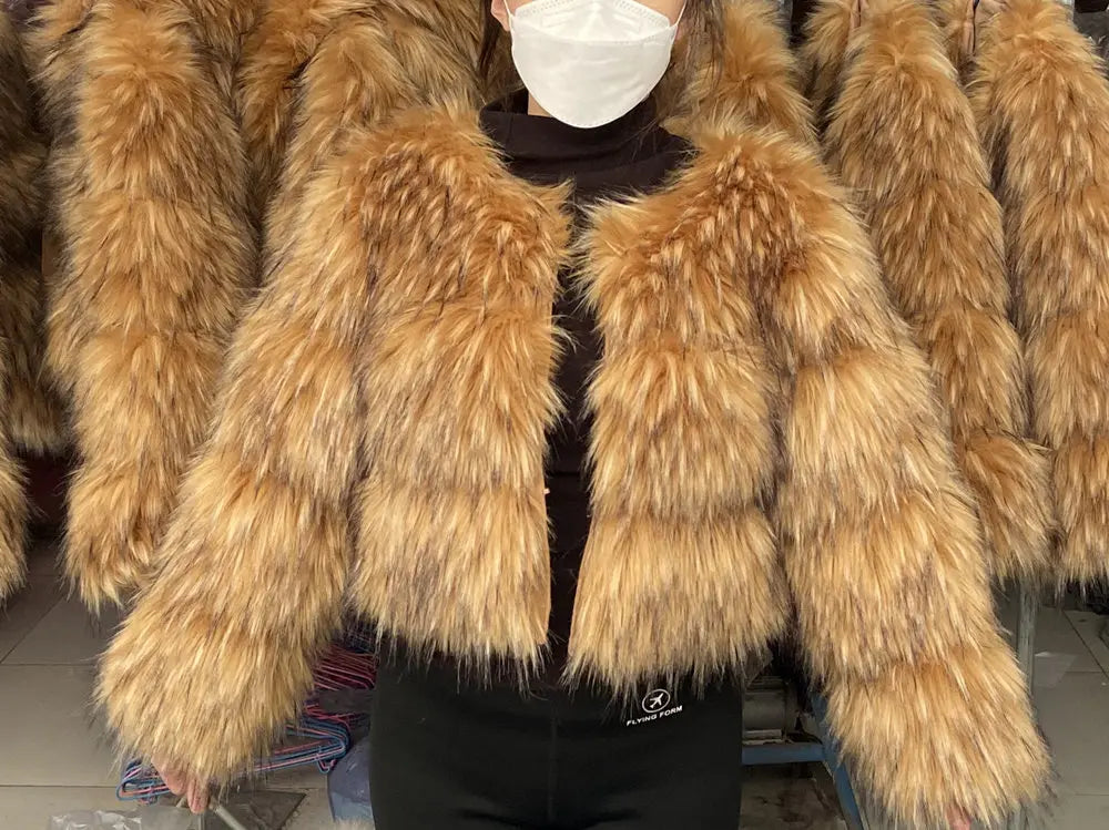 Fox Faux Fur Coat