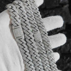 Hip Hop Jewelry 10/12/14/15/20mm CZ Cuban Link Necklace For Men Miami Bling Iced Out Prong Cuban Link Chain Party Gift
