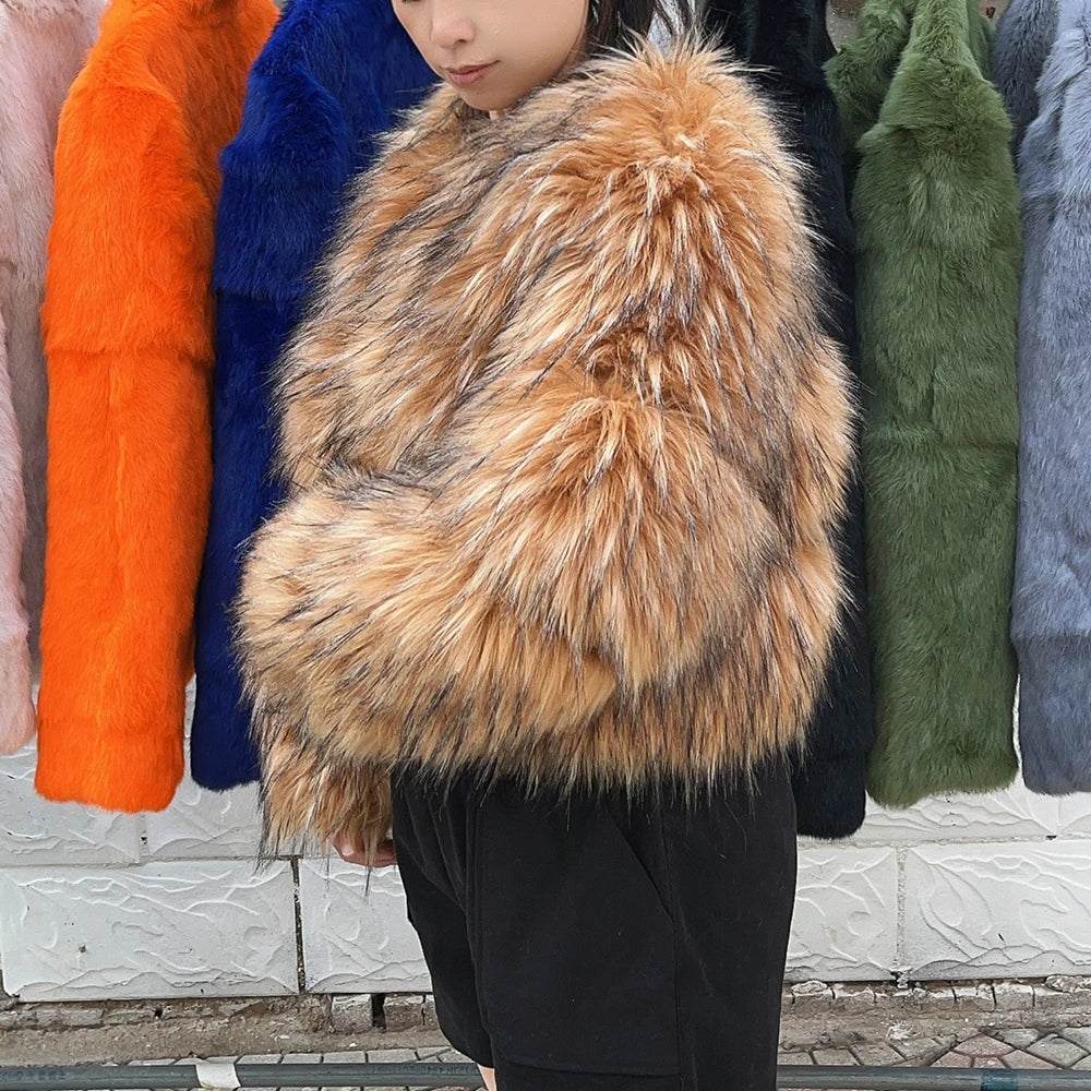 Fox Faux Fur Coat