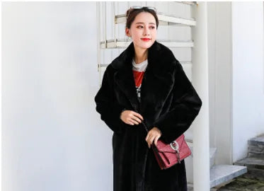 Faux Rabbit Fur Coat