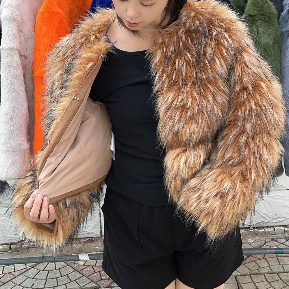 Fox Faux Fur Coat