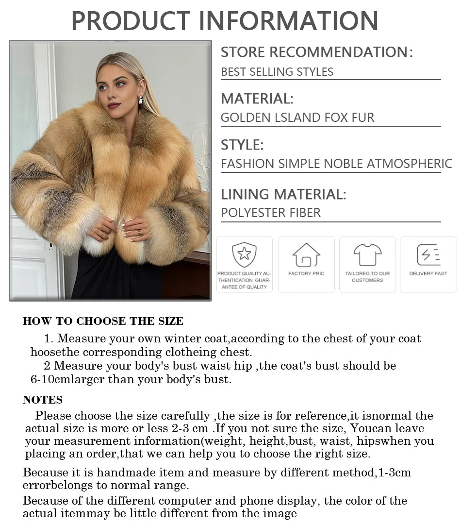 Golden Fox Fur Coat