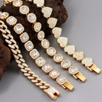 Iced Out Pink Cuban Bracelet