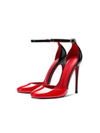 One Line Buckled Hollow Heels