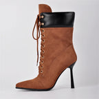 Mid-Calf Stiletto High Heel  Boots