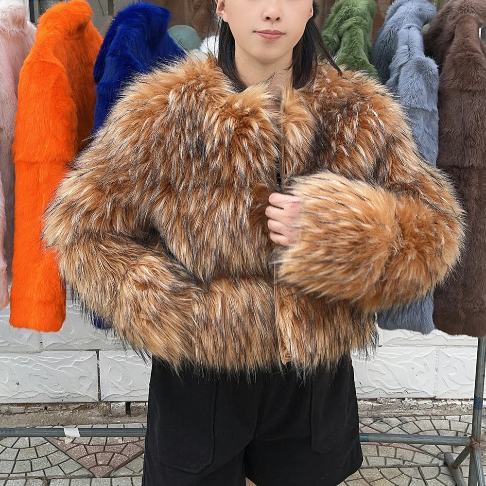 Fox Faux Fur Coat