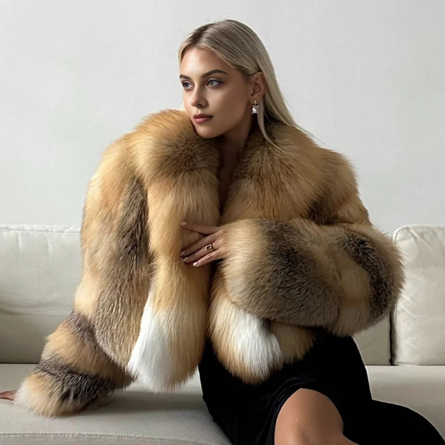 Golden Fox Fur Coat