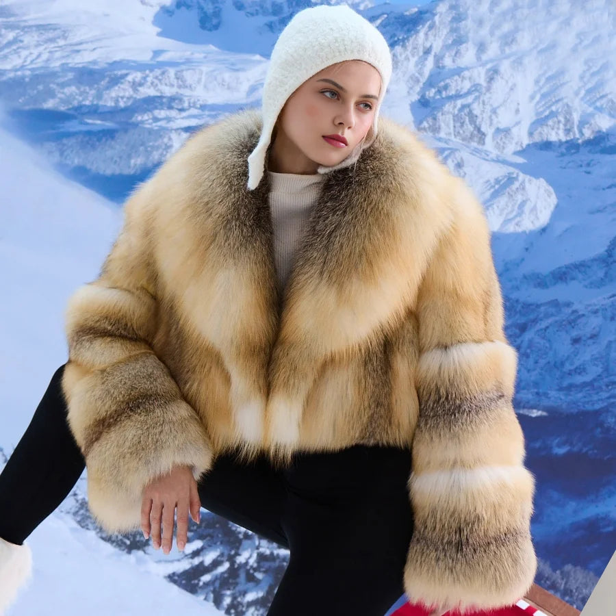 Golden Fox Fur Coat