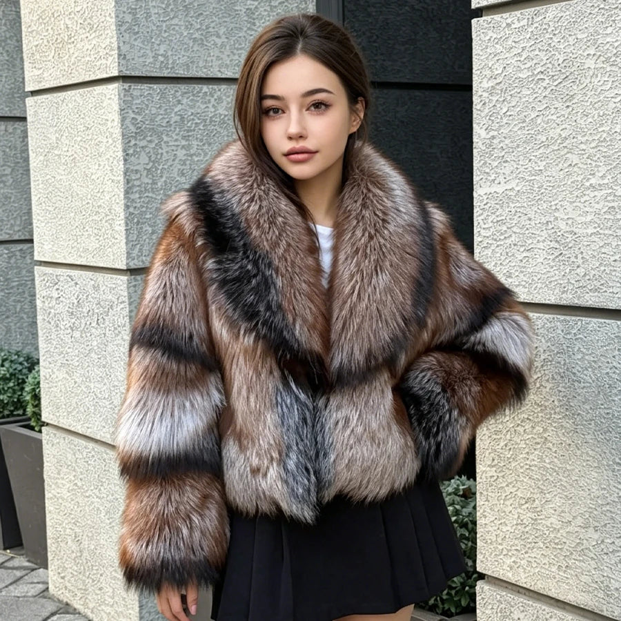 Golden Fox Fur Coat