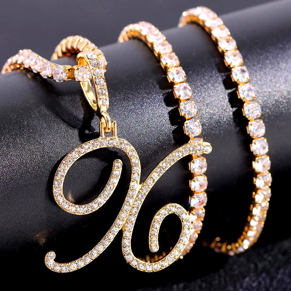 Cursive Intial Name Necklace