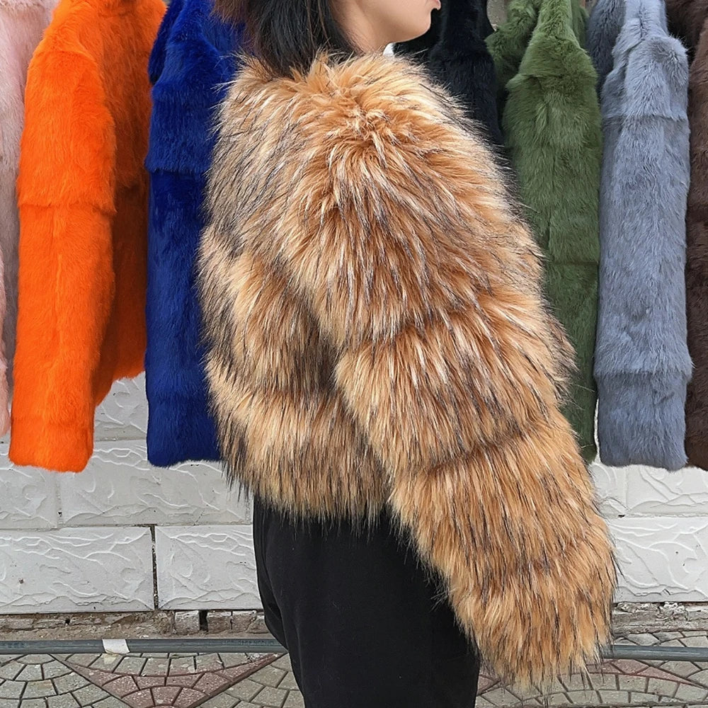 Fox Faux Fur Coat