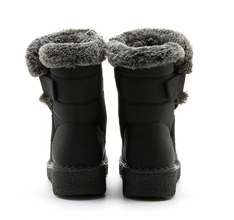 Waterproof Snow Boots With Fur