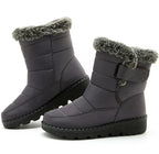 Waterproof Snow Boots With Fur